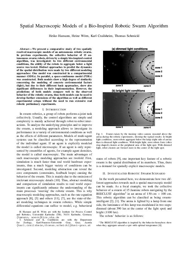 (PDF) Spatial macroscopic models of a bio-inspired robotic swarm algorithm