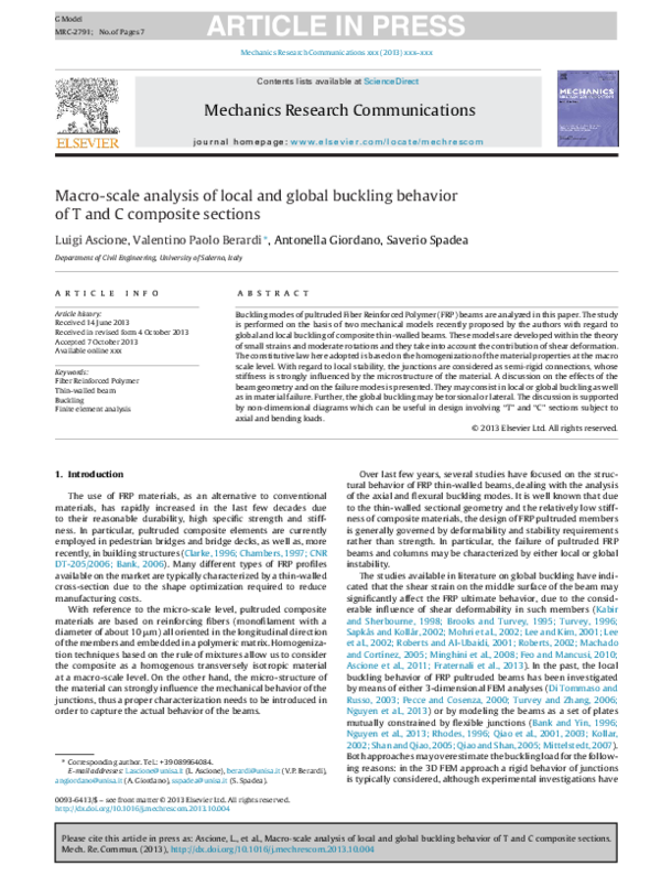 (PDF) Macroscale analysis of local and global buckling behavior of T