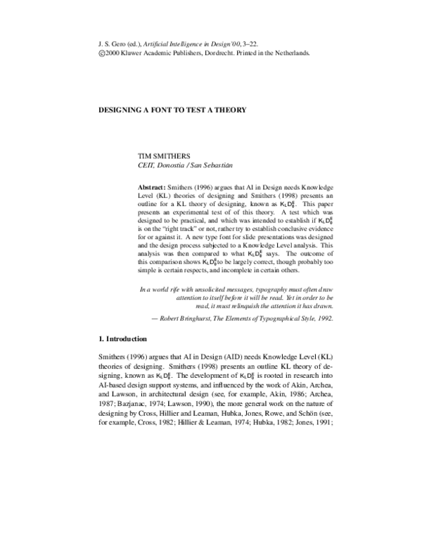 (PDF) DESIGNING A FONT TO TEST A THEORY