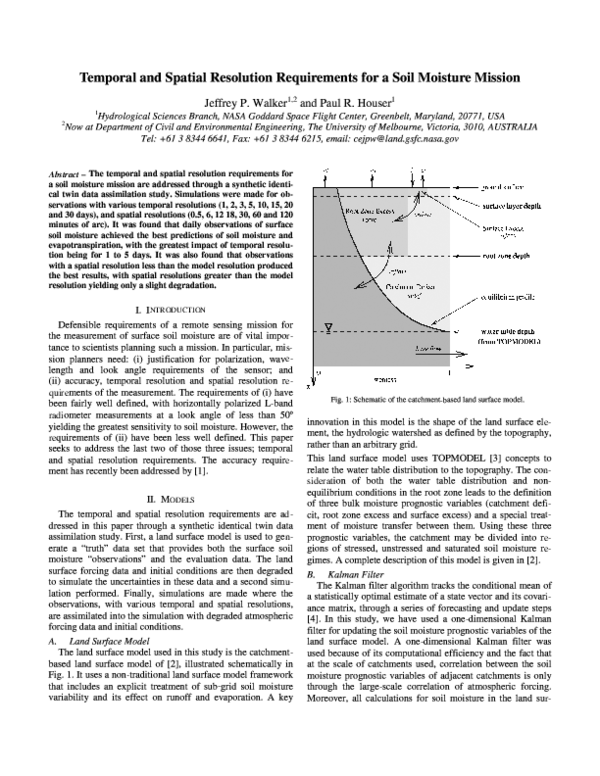 (PDF) Temporal and spatial resolution requirements for a soil moisture ...