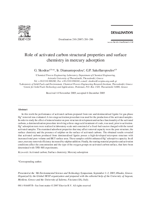 (PDF) Role of activated carbon structural properties and surface ...