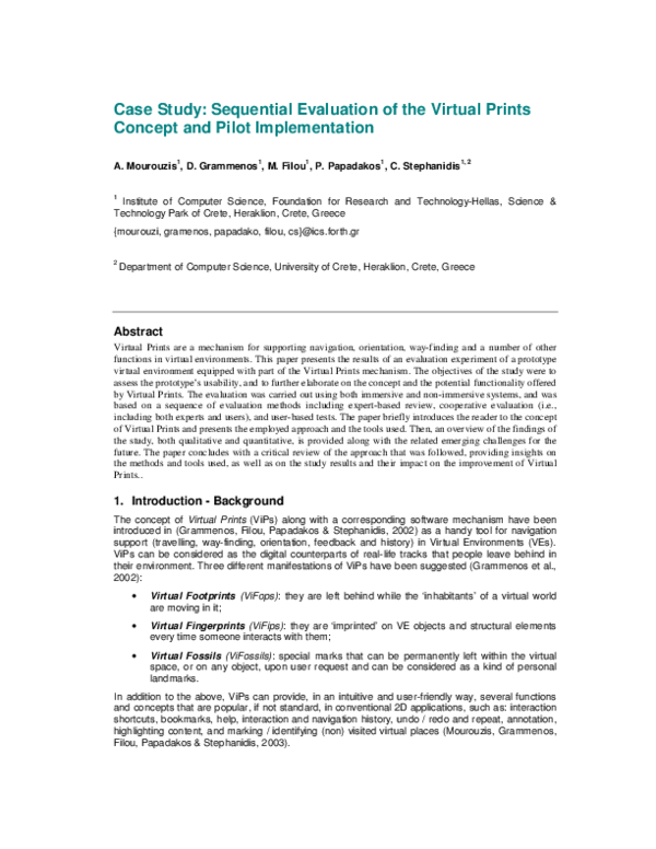 (PDF) Case study: sequential evaluation of the virtual prints concept ...