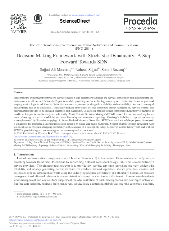 (PDF) Decision Making Framework with Stochastic Dynamicity: A Step ...