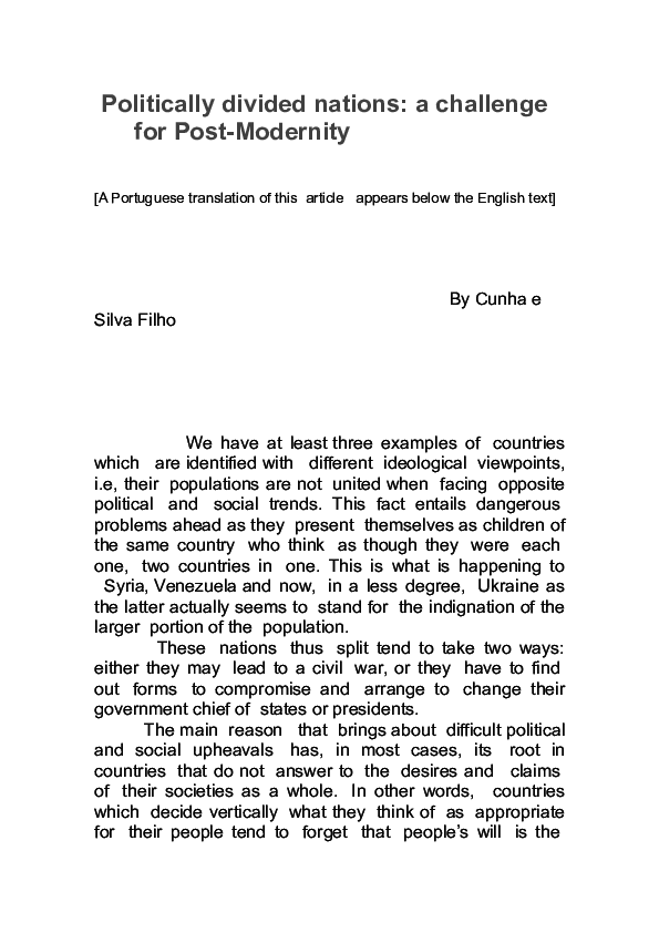 (DOC) Politically divided nations