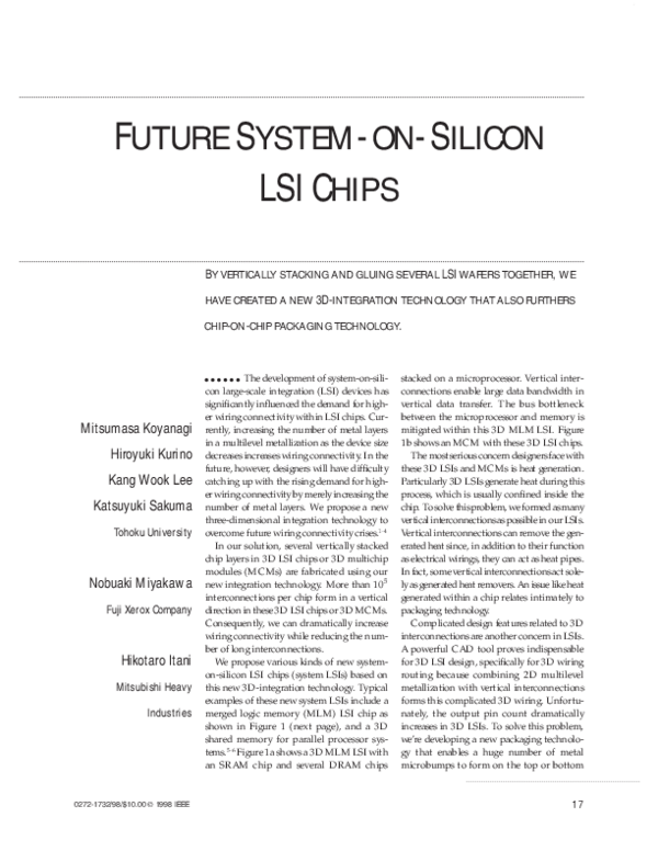(PDF) Future system-on-silicon LSI chips