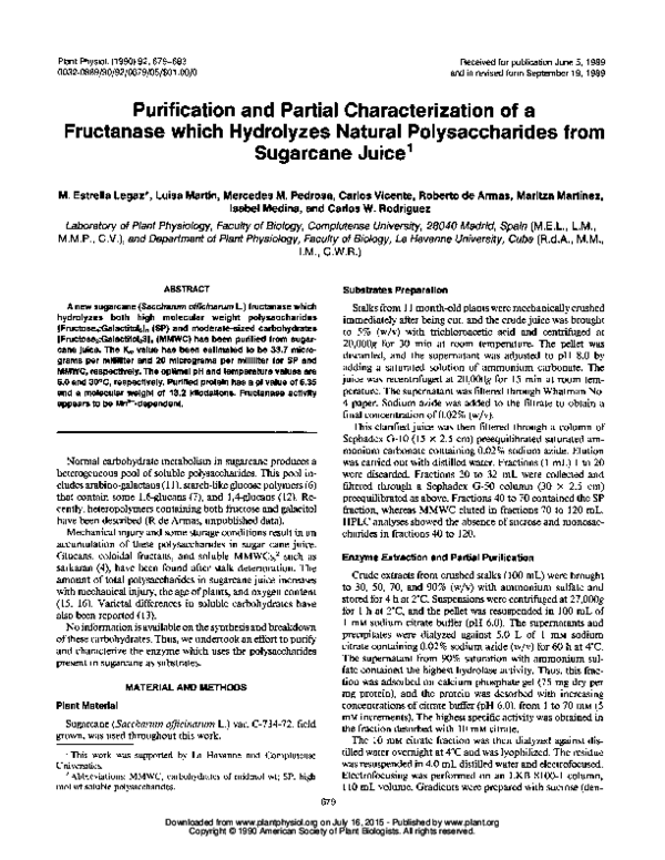 (PDF) Purification andPartial Characterization ofa Fructanase ...