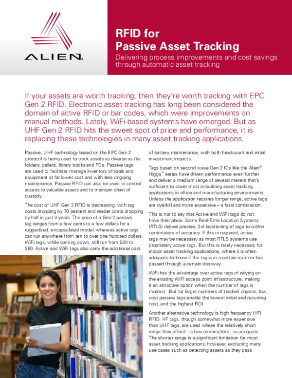 (PDF) RFID for Passive Asset Tracking