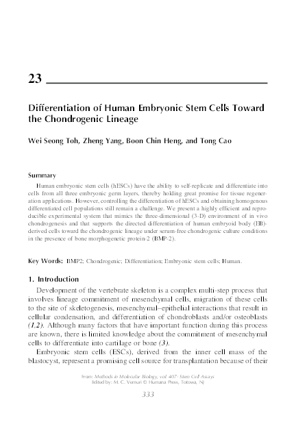 (PDF) Differentiation of human embryonic stem cells using size ...