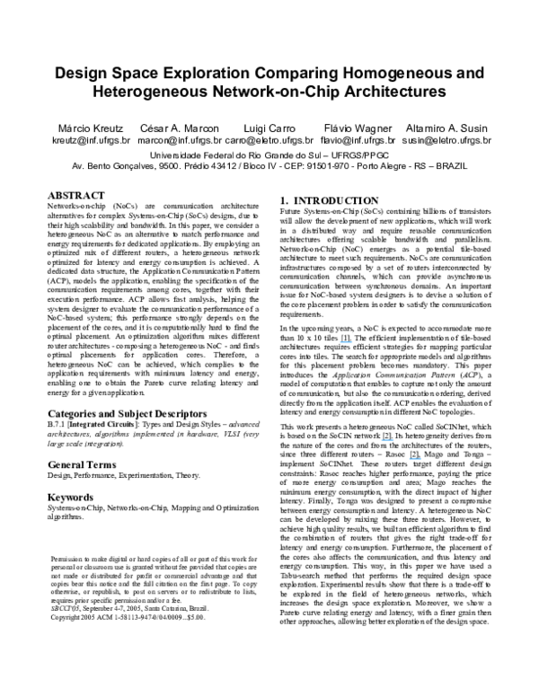 (PDF) Design space exploration comparing homogeneous and heterogeneous ...