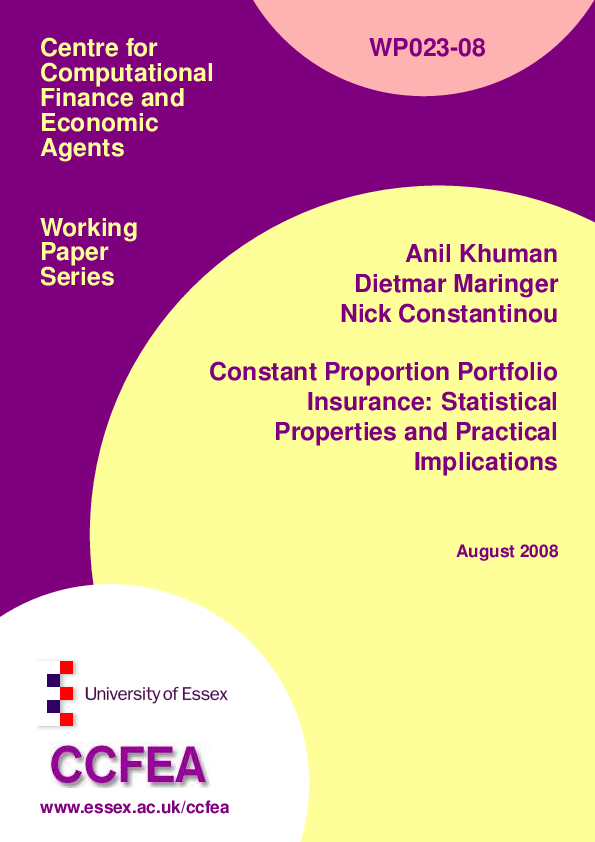 (PDF) Constant Proportion Portfolio Insurance: Statistical Properties ...