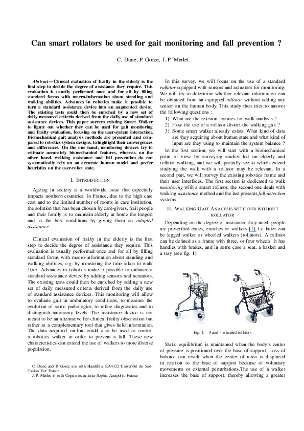 (PDF) Can smart rollators be used for gait monitoring and fall prevention