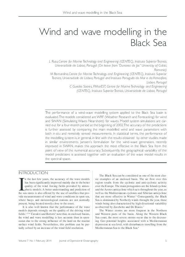 (PDF) Wind and wave modelling in the Black Sea