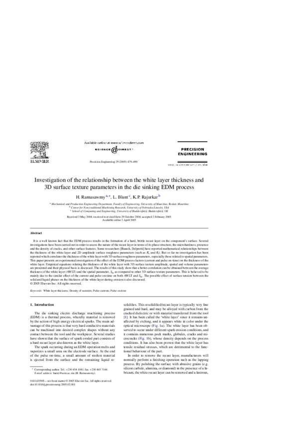 (PDF) Investigation of the relationship between the white layer ...