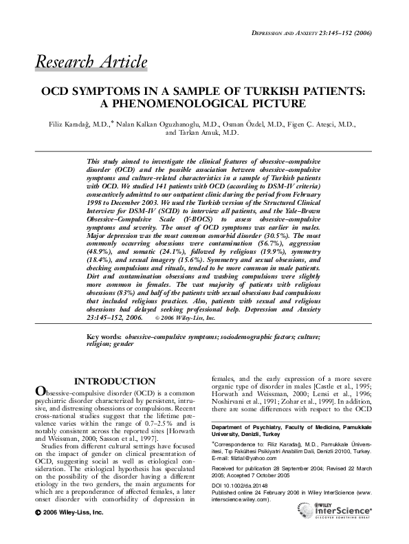 Ocd essay topics picture