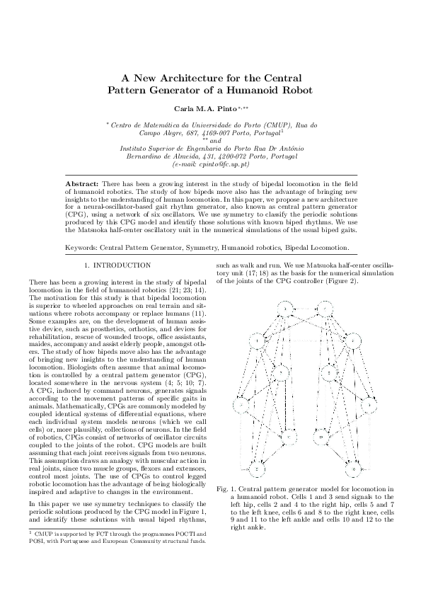 (PDF) 1. A New Architecture for the Central Pattern Generator of a ...