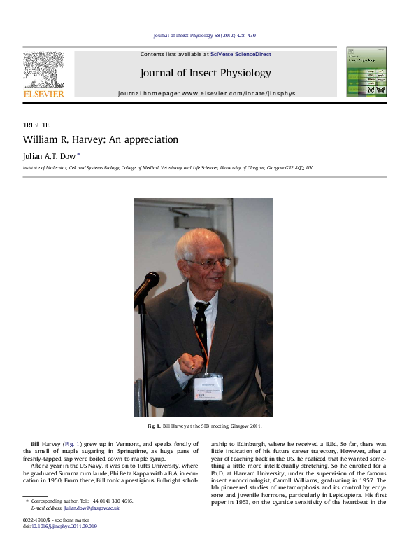 (PDF) William R. Harvey: An appreciation