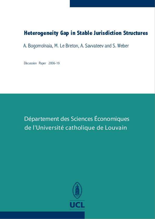 (PDF) Heterogeneity Gap in Stable Jurisdiction Structures