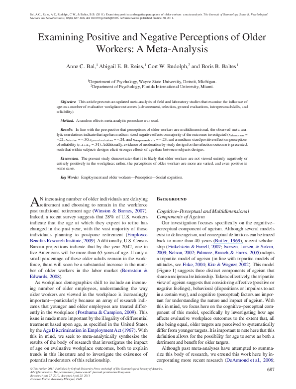 (PDF) Examining positive and negative perceptions of older workers: a ...