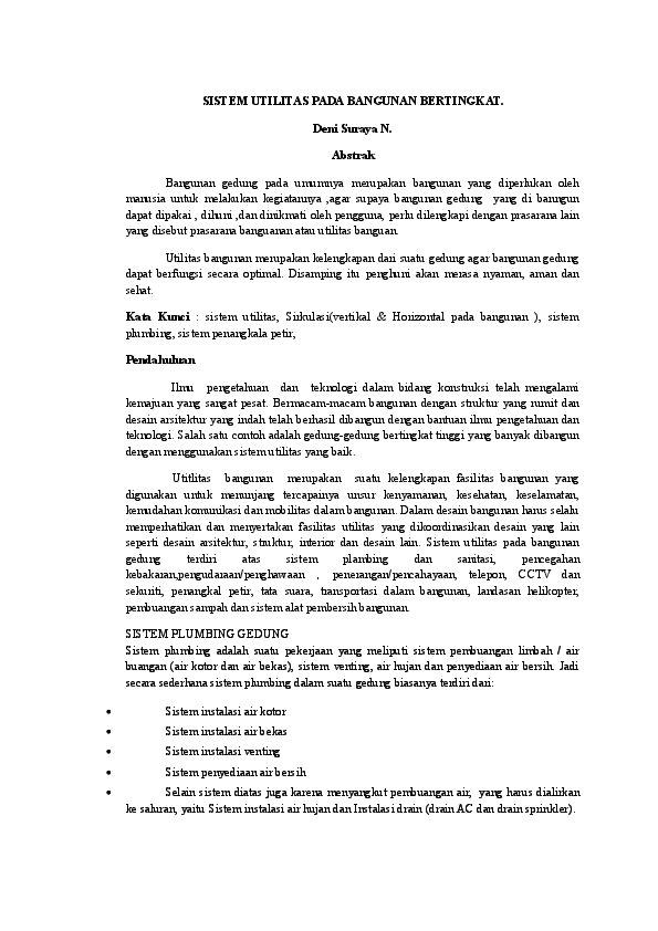 Doc Utilitas Gedung Deni Nugraha Academia Edu