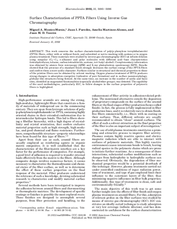 (PDF) Surface Characterization of PPTA Fibers Using Inverse Gas ...