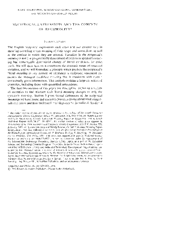(PDF) Reciprocal expressions and the concept of reciprocity