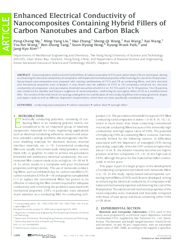 (PDF) Enhanced Electrical Conductivity of Nanocomposites Containing ...