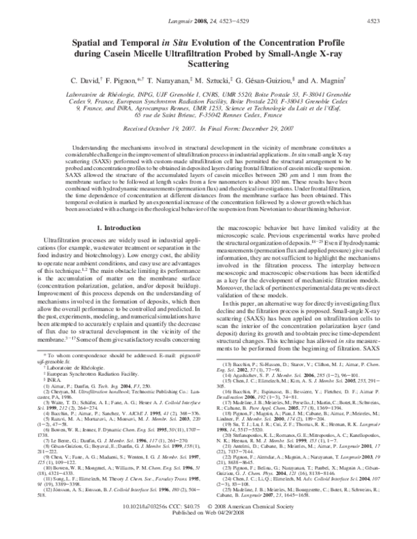 (PDF) Spatial and Temporal in Situ Evolution of the Concentration ...