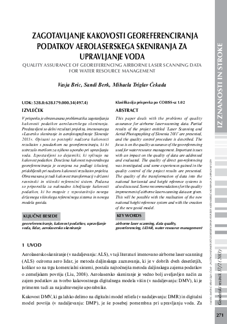 (PDF) Quality asurance of georeferencing airborne laser scanning data ...