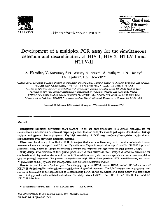 (PDF) Development of a multiplex PCR assay for the simultaneous ...