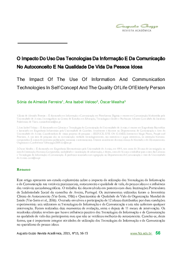(PDF) O Impacto do uso das tecnologias da informação e da comunicação ...