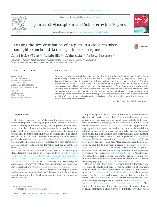 (PDF) Assessing the size distribution of droplets in a cloud chamber ...