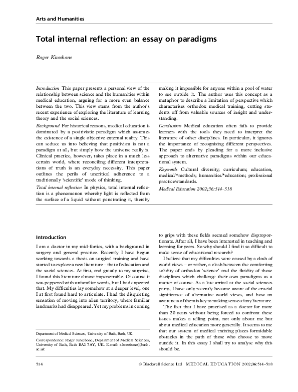 Science technology and society reflection essay image