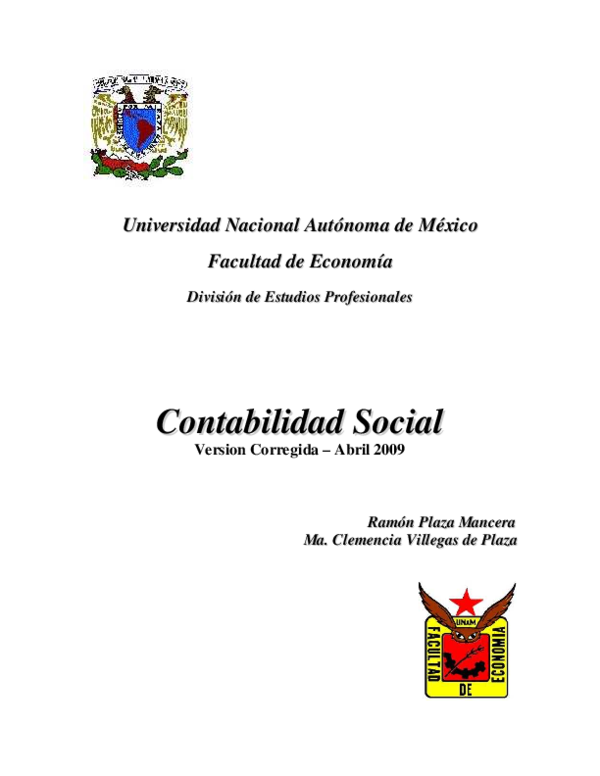 (PDF) Libro Contabilidad Social UNAM Nely Zurita