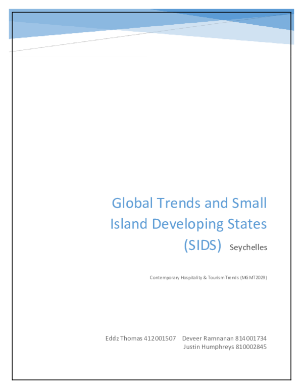 (PDF) Global Trends and Small Island Developing States (SIDS) Seychelles