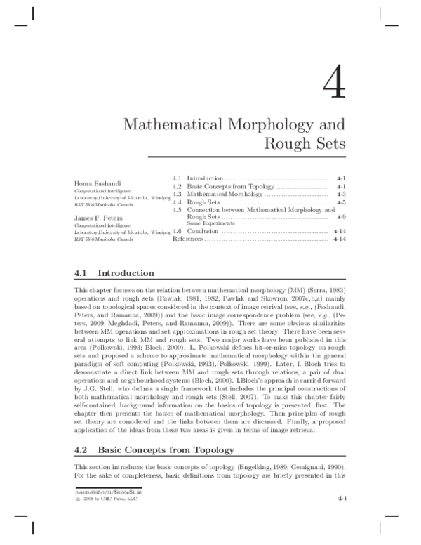 (PDF) Mathematical morphology and rough sets