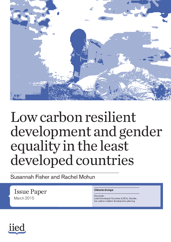 (PDF) Low carbon resilient development and gender equality in the LDCs