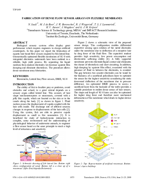 (PDF) Fabrication of dense flow sensor arrays on flexible membranes