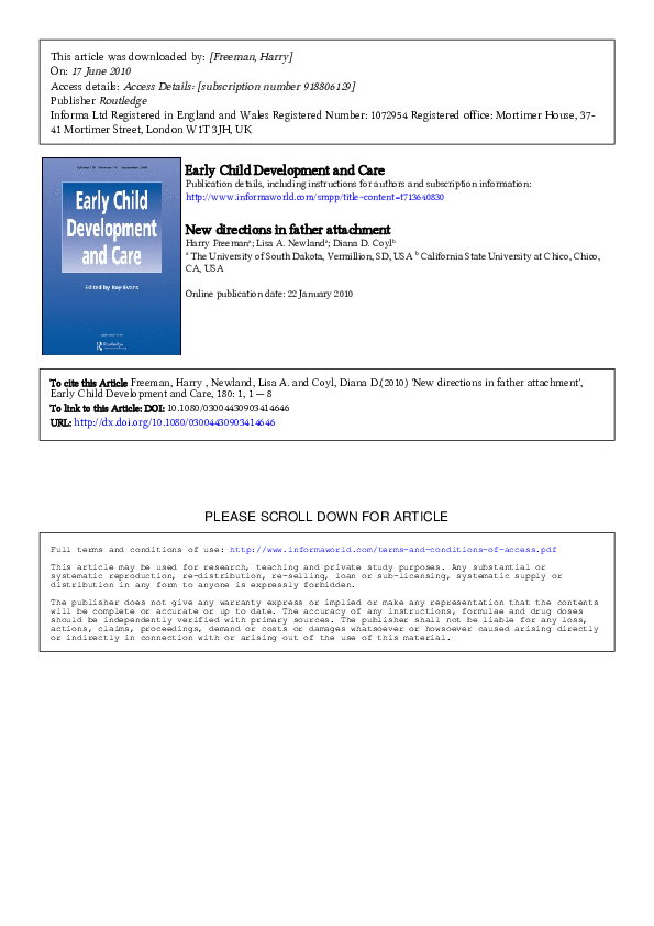 (PDF) New directions in father attachment Lisa Newland Academia.edu
