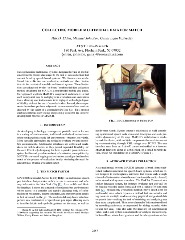 (PDF) Collecting mobile multimodal data for match