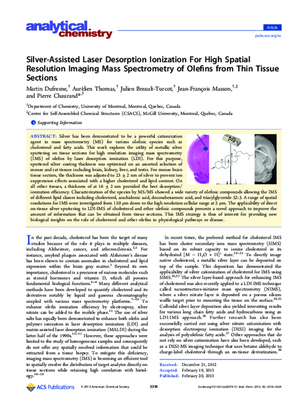 (PDF) Silver-Assisted Laser Desorption Ionization For High Spatial ...