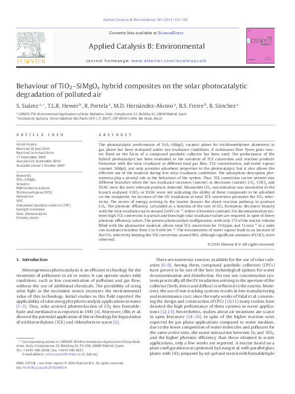 (PDF) Behaviour of TiO2–SiMgOx hybrid composites on the solar ...