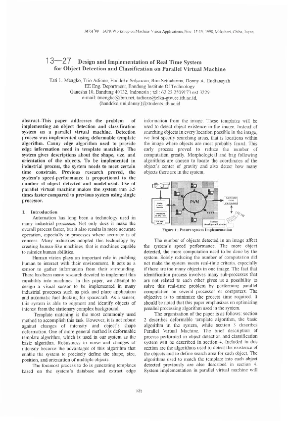 (PDF) Design and Implementation of Real Time System for Object ...