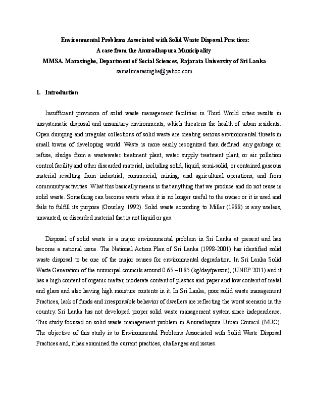 Solid waste management practice in uniben environmental sciences essay 08 image