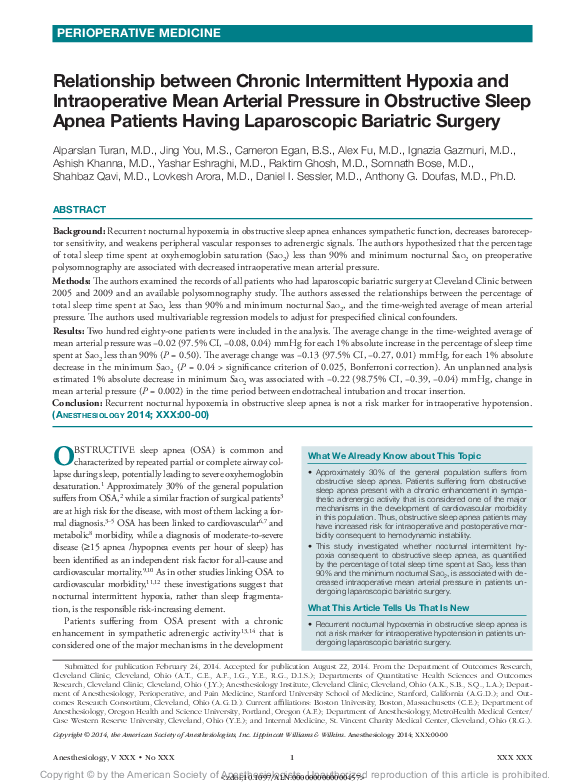 (PDF) Relationship between Chronic Intermittent Hypoxia and ...
