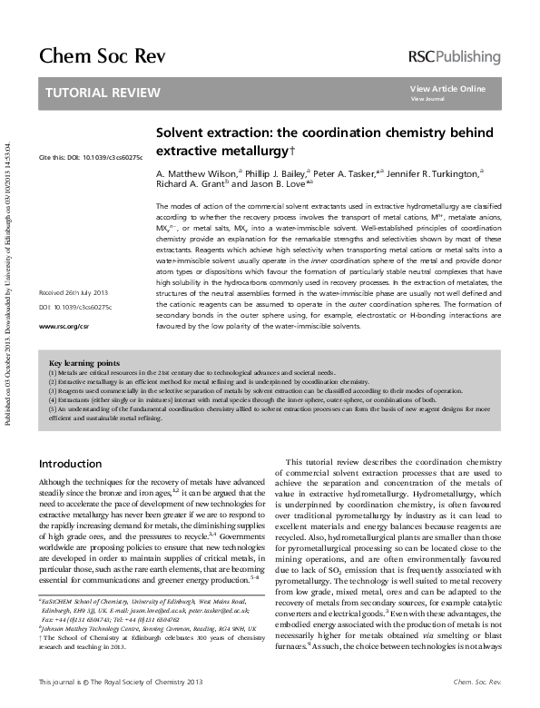 Solvent extraction plant image