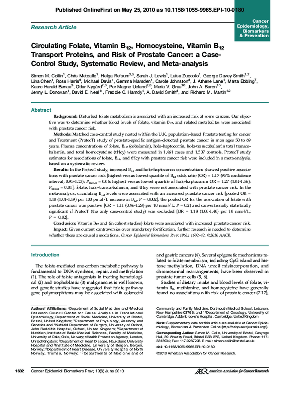 (PDF) Circulating Folate, Vitamin B12, Homocysteine, Vitamin B12