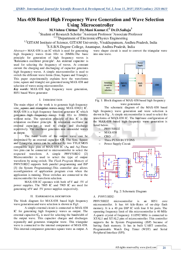 (PDF) Max-038 Based High Frequency Wave Generation and Wave Selection ...