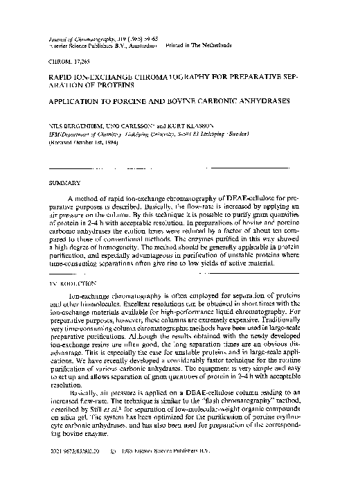 (PDF) Rapid ion-exchange chromatograpy for preparative separation of ...