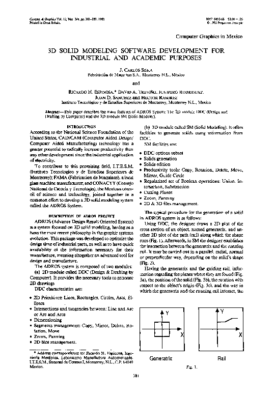 (PDF) 3D solid modeling software development for industrial and ...