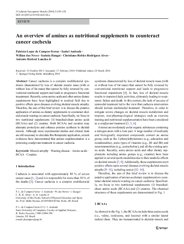 (PDF) An overview of amines as nutritional supplements to counteract ...